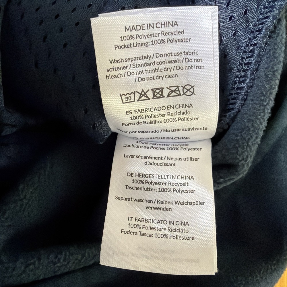 Passenger Men's Set Off Recycled Polar 1/4 Zip Fleece Pullover XL Blue Yellow - Picture 12 of 13